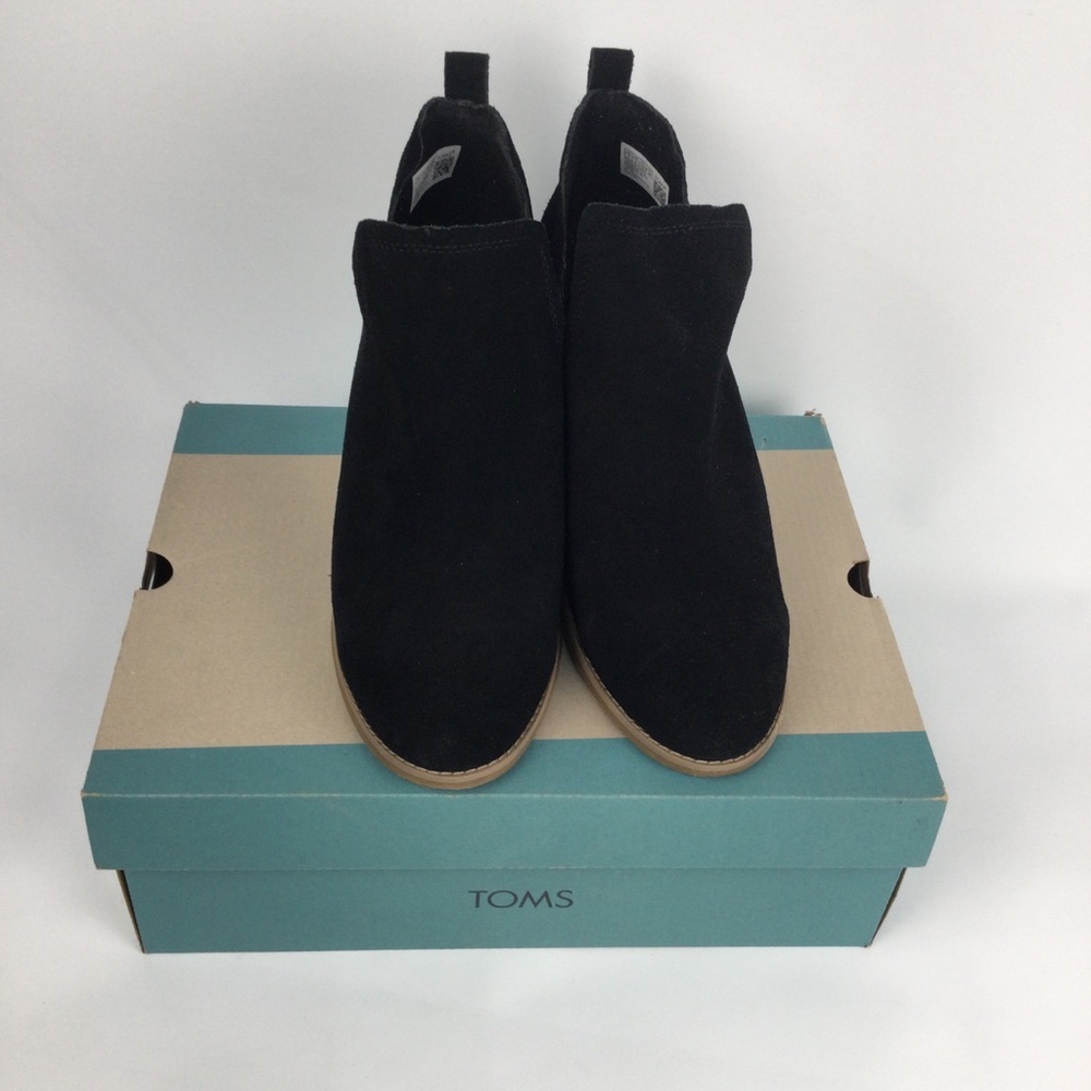 TOMS‎ Women's Kallie Black Wedge Ankle Boots - Picture 2 of 7